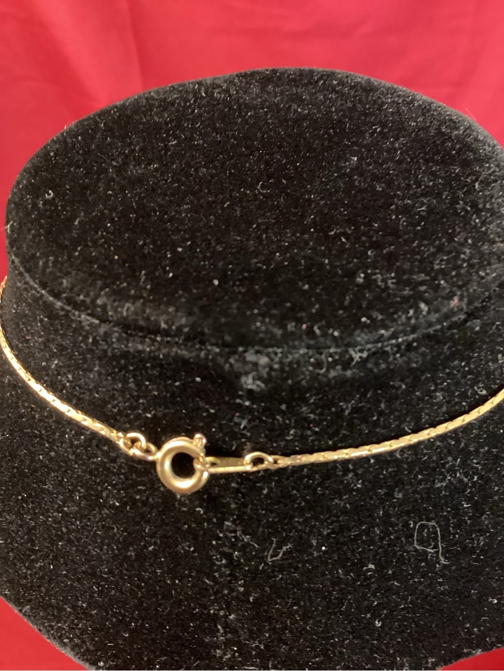 Gold tone Fan Pendant two different landscapes Necklace - Picture 3 of 7